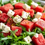 Wassermelonen Feta Salat mit Rucola – Bestes Rezept First Image First Image