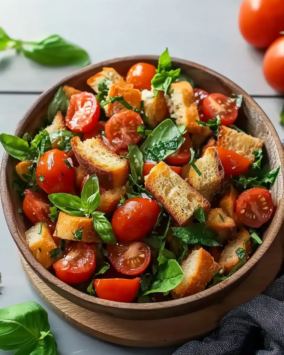 Sommerlicher Brotsalat mit Tomaten – Frisch, gesund und lecker First Image First Image
