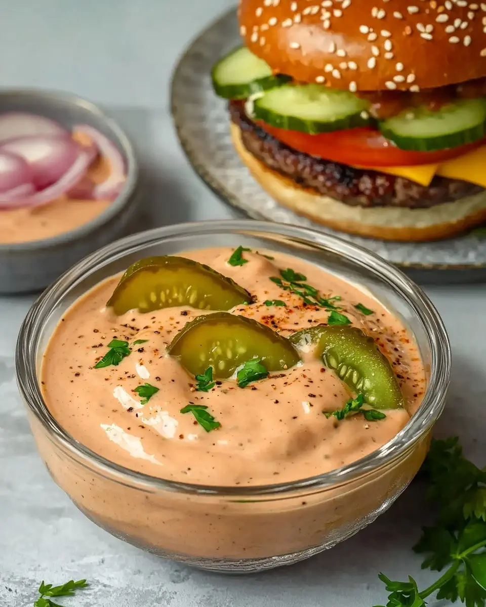 Burgersoße perfekte Sauce: Indulgente Geschmacksexplosion fürs Burgerfest